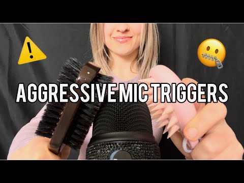 ASMR FAST & AGGRESSIVE MIC TRIGGERS💥NO TALKING