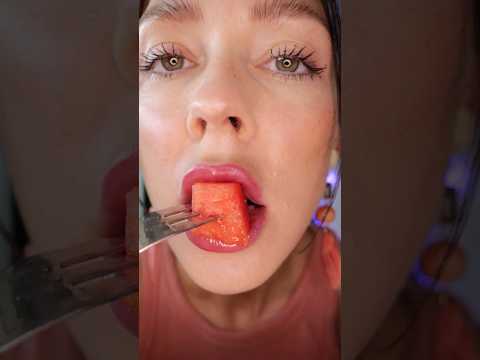 Eating Watermelon For 3 Minutes 🍉 (on a hot day) 🌞 #asmr #mukbang #eatingsounds #asmrfood #eating