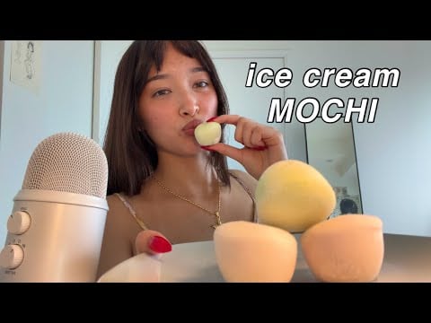 ASMR Eating Ice Cream Mochi 🍡 (Mouth Sounds) 
