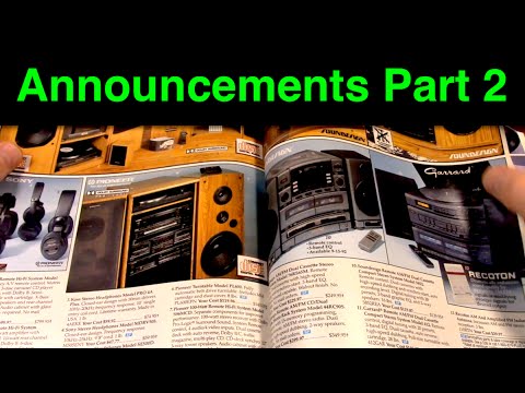 Announcements Part 2 - New Channel Plus Vintage Catalog