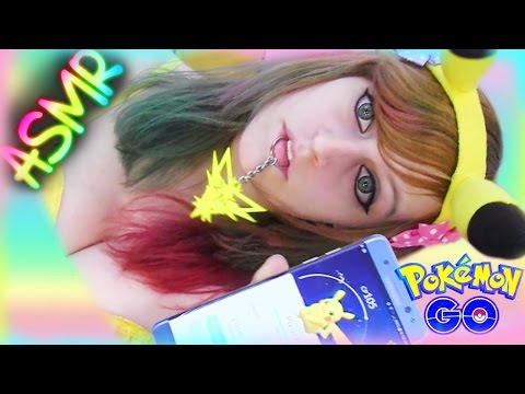 LONG ASMR ⚡ Pokemon GO ░ Pikachu Cosplay ♡ Whispering, Let's Play, Team Instinct, Sleep, Pokémon ♡