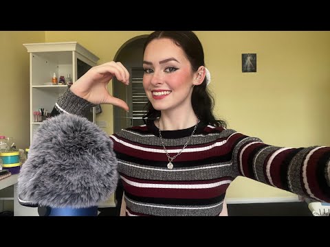 ASMR whisper ramble + fluffy mic scratching 🏝️