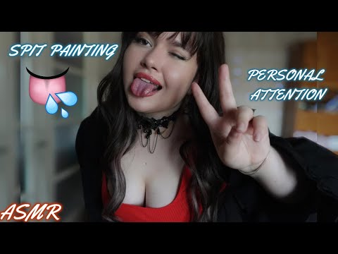 ASMR 🎨SPIT PAINTING YOU🖌️, PERSONAL ATTENTION, TINGLY MOUTH SOUNDS ♥ LET ME TAKE CARE OF YOU ♥