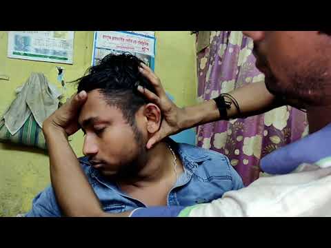 Super relaxing asmr head face and neck massage by Indian barber with Neck cracking