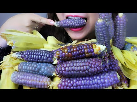 ASMR EATING MINI PUPPLE CORN EATING SOUNDS | LINH-ASMR