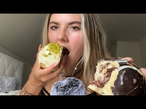 ASMR- RIESEN Cookies essen [Mouth Sounds, Whispering, Mukbang]