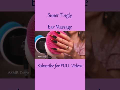 ASMR Ear Massage with Silicone Brushes ❤️ #shorts