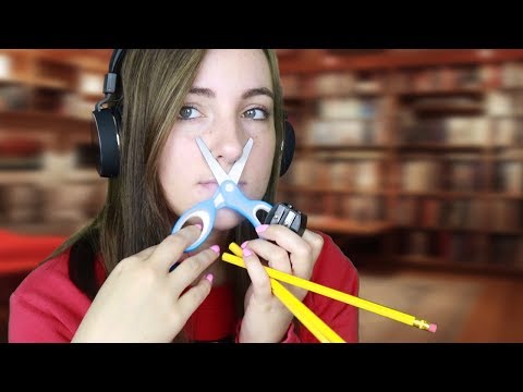 ASMR School Supplies Triggers (sharpening pencils, cutting paper)