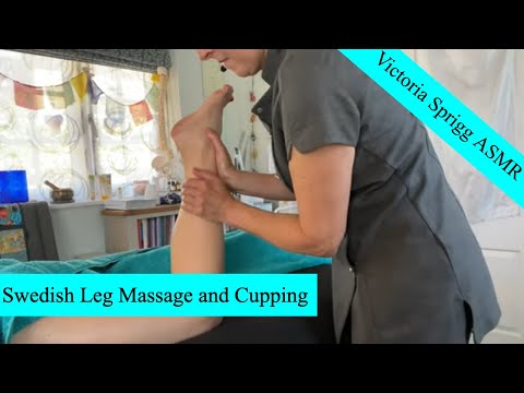 [ASMR] Swedish Leg Massage & Korean Cupping with Victoria and Katie | 3 of 8