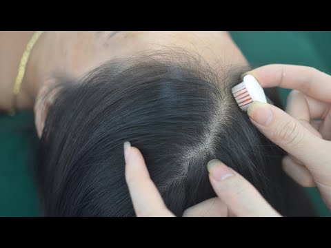 ASMR Hair Tingly With Parting, Scalp Scratch No Talking, Sounds For Stress Relief