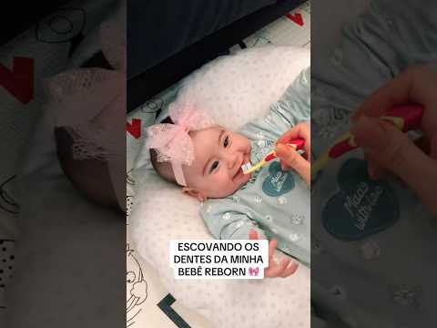 ESCOVANDO OS DENTES DA MINHA BEBÊ #baby #bebe #asmr