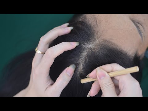 ASMR Focus Sounds Of Scalp Scratching, Hair Parting, Hair Combing For Stress Relief ( Tingles )