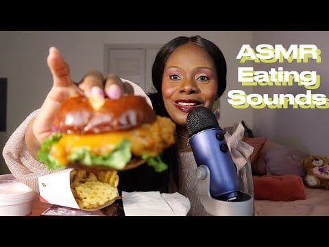 First Time Ever Trying Chick Fa La Chicken Sandwich With Frosted Cherry Berry ASMR Eating Sounds