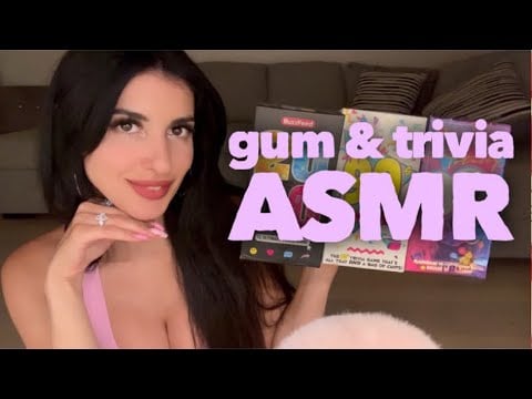 ♡ gum & trivia cards ASMR ♡ pop-culture ‘80s, ‘90s, 2000s📼📀🍿🎬(whispered) ♡