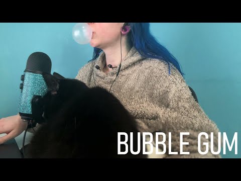 ASMR NO TALKING Blowing Bubble Gum Bubbles, Chewing & Typing/Clicking 💻