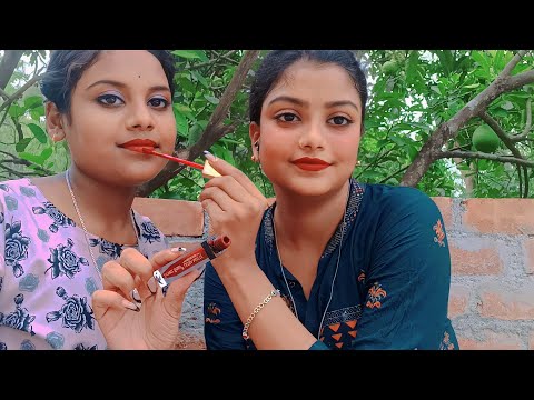 ASMR | Doing My Cousin Makeup | Outdoor  🌸💄