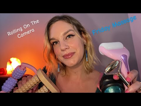 [ASMR] Fast & Aggressive Face, Neck, Shoulders, Arms Massage With Different Rollers *No Gloves*