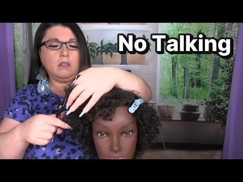 ASMR Hair Salon Roleplay (NO TALKING) (Haircut, Scalp Massage and Oiling, Styling, Afro/Kinky Hair)