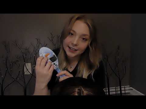 Brushing and trimming your hair ASMR