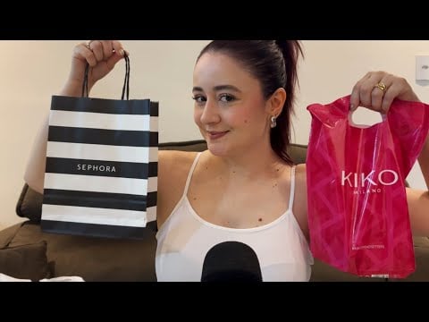 ASMR: COMPRINHAS DE BELEZA, PAPELARIA E DOCINHOS ✨