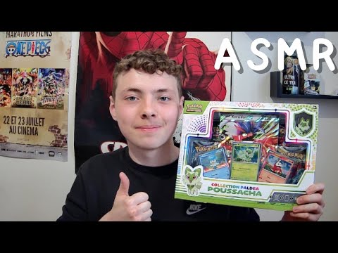 ASMR FR: Ouverture coffret Pokémon (double cam)