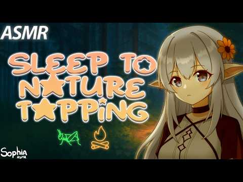 ASMR Nature Tapping 🌿🔥 Gentle Triggers with Campfire, Wind & Crickets