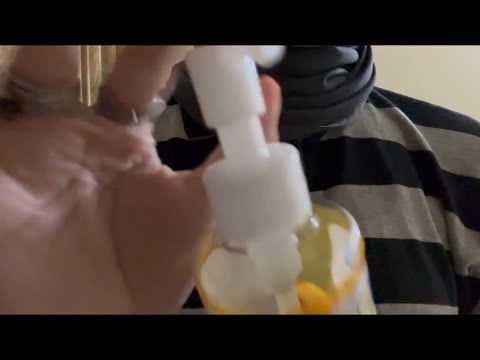 ASMR | Oil Cleansing your face (with and without ring sounds