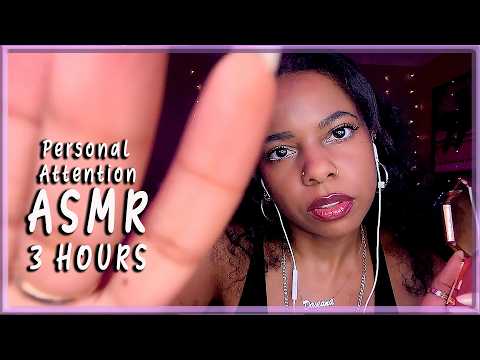 ASMR ✨ 3 HR PERSONAL ATTENTION + ROLEPLAY Compilation😌(Makeup, Hair Brush, Eye Exam, etc.)