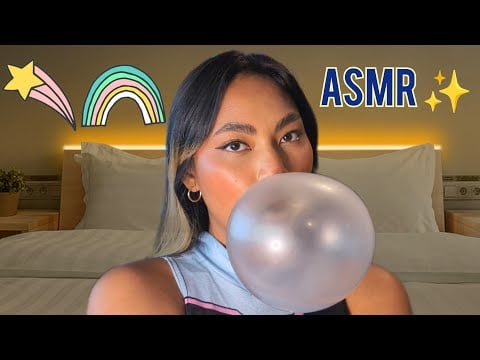 ASMR Amazing Gum Chewing And Blowing Bubbles ! This Video Will Give You Tingles