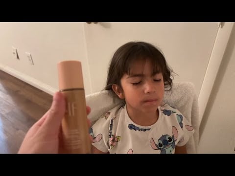 ASMR doing my sister makeup 