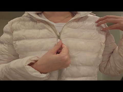 ASMR Puffy Winter Jacket & Zipper Sounds (No Talking)