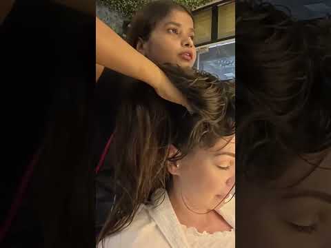 Necesitas hacerte este masaje 😴 #salon #hair #massage #relajacion #short