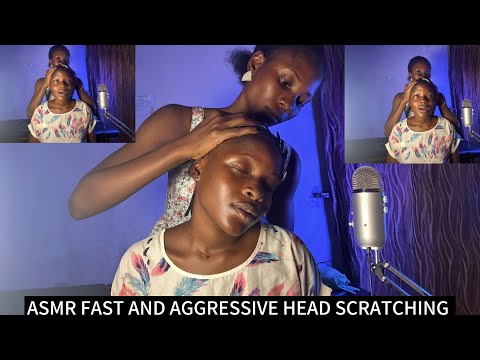 ASMR FAST AND AGGRESSIVE HEAD SCRATCHING MASSAGE FOR THOSE WHO NEED QUICK SLEEP