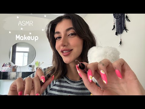 ASMR/ Makeup / Spit Painting / Mouth Sounds / Scratching you❤️‍🔥
