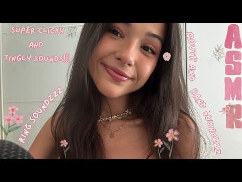 ASMR💗🌙 Fast & Aggressive Super Clicky Ring Sounds + Mouth Sounds + Rambling + Being Random ;ppp