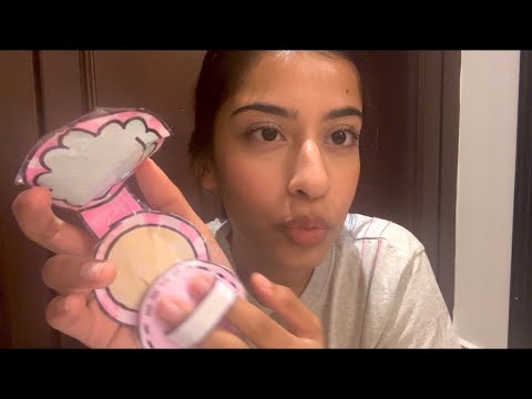 Makeup ASMR using Paper Squishy Makeup 💗
