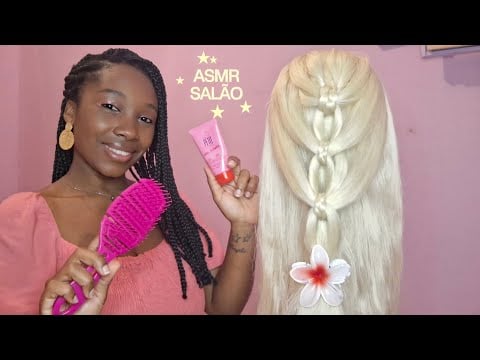 ASMR - Trança Francesa de Cabelo Incrível ✨️ | SALÃO Caseirinho para Dormir 😴 