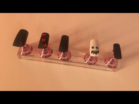 ASMR| Doing my Halloween Nails/ No talking🎃👻