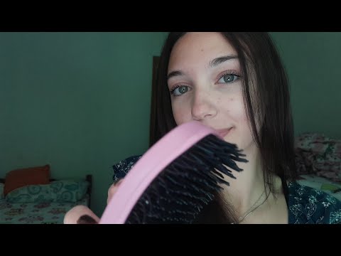 ASMR Fazendo Trancinhas No Seu Cabelo💇‍♀️🎀(voz suave e sussurros)💫