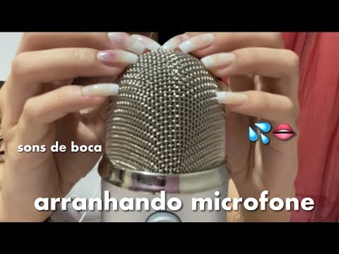 ASMR Arranhando Microfone + sons de boca