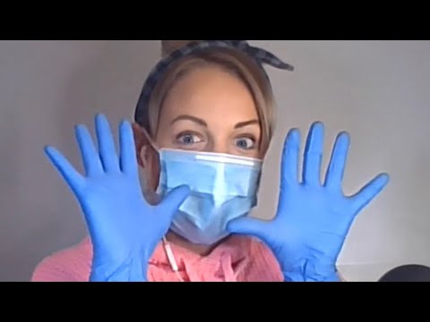 ASMR VINYl GLOVES | SURGICAL Mask | STROKING MIC | NO TALKING | LISTEN with HEADPHONES please