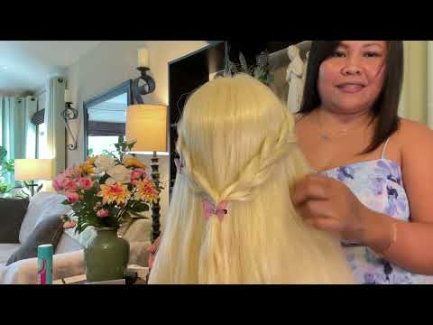 Relaxing Hairstyle | ASMR | With Butterfly Accessories - Hair Play & Hair Brushing |hope you like it