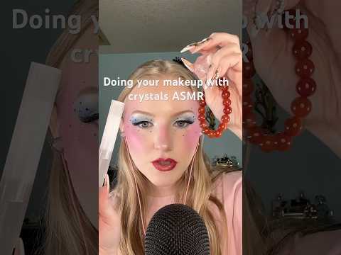 Doing ur makeup with crystals 💎 #asmr #asmrroleplay #asmrcommunity #asmrscratching #crystalsounds