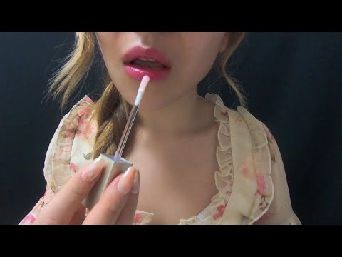 ASMR 입소리ㅣ립스틱 탭핑ㅣ알아들을 수 없는 속삭임ㅣLipgloss ApplicationㅣMouth SoundsㅣWhispering ㅣTongue Clicking