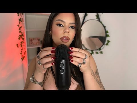 ASMR Arranhando o Microfone e fazendo Sons com a Boca para você relaxar 😌