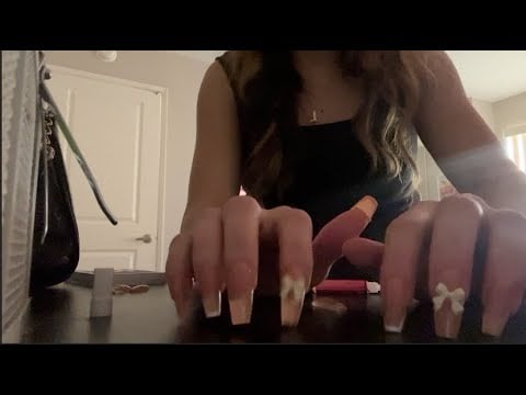 putting on press-on nails 🎀💅🏻 ~ lofi, soft spoken ASMR