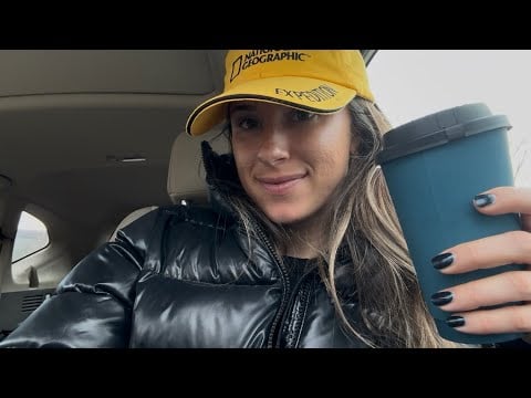 ASMR coffee in my car ✨ (chatty whispers + close up tapping and whispering)