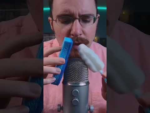 asmr | mouth sounds + mic brushing #asmr #shorts