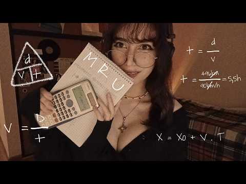 ୭ ¿PODRÁ ESTA CHICA NERD ENSEÑARTE FISICA(MRU)? EN ASMR ୭.ᐟ