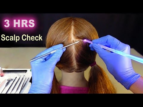 ASMR ~ Most Relaxing Scalp Check for Deep Sleep ~ 3 HOURS